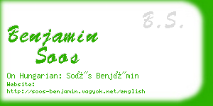 benjamin soos business card